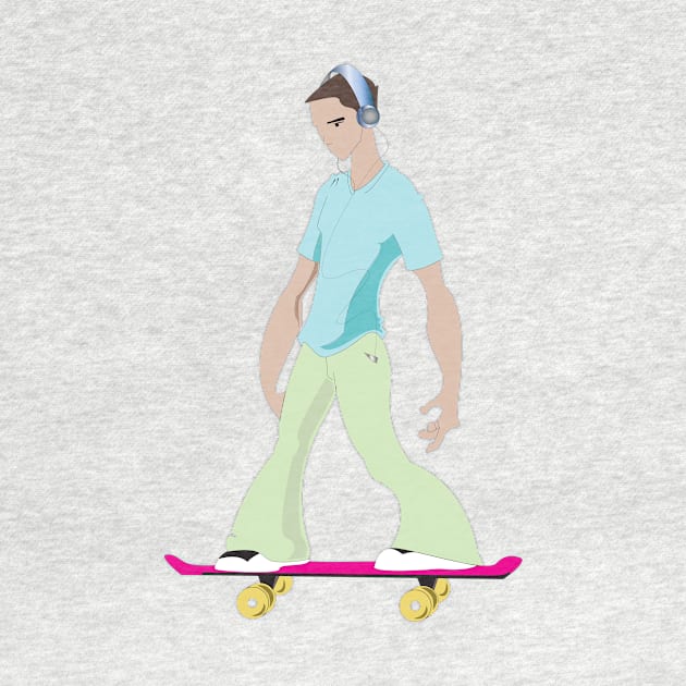 Skateboarder Kid by Android Buck